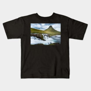 Brooding Kirkjufell Kids T-Shirt